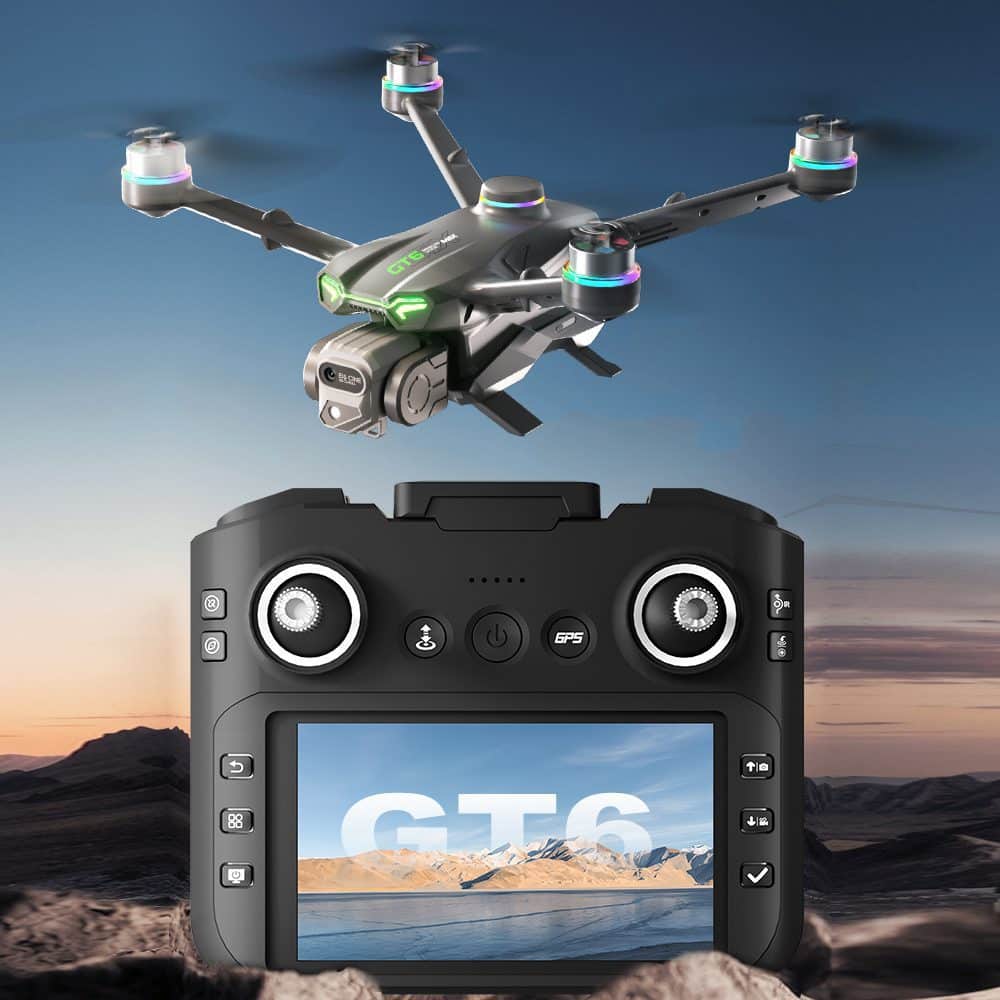 GPS Drone 5.6″ Screen 4K HD Camera UAV GT6MAX