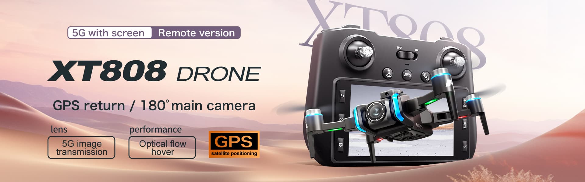 Professional GPS Drone 4K Hd Camera UAV XT808